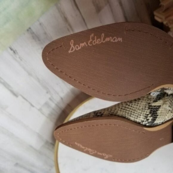 Sam Edelman Neena Bootie Black Nude Snake - Picture 9 of 12